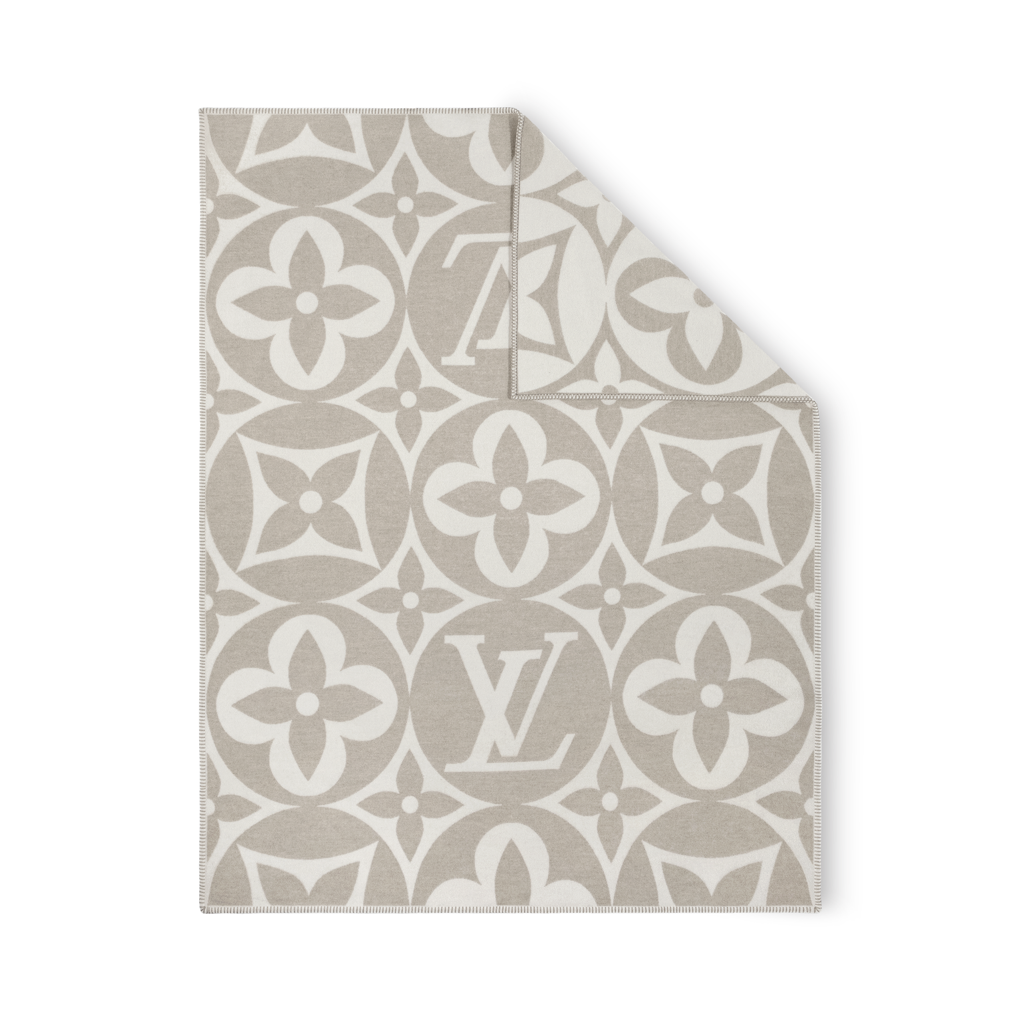 LV Medallion Blanket - Luxury S00 Beige | LOUIS VUITTON